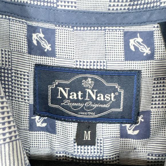 Nat Nast Short‎ Sleeve Button Front Shirt Mens - Picture 5 of 6
